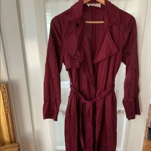 French Mauve Cabernet Trench Coat
